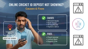 cricket id deposit not showing